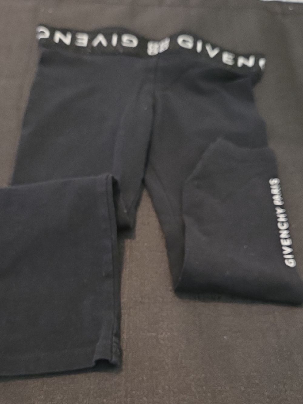 Givenchy Kids Black Logo Waistband Leggings